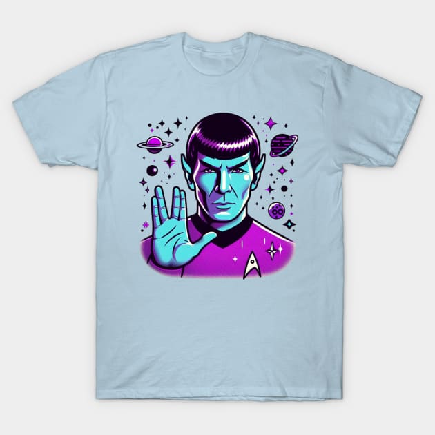 Spock - He got the Blues. And the Purples. T-Shirt by Tiger Mountain Design Co.